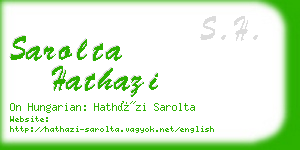 sarolta hathazi business card